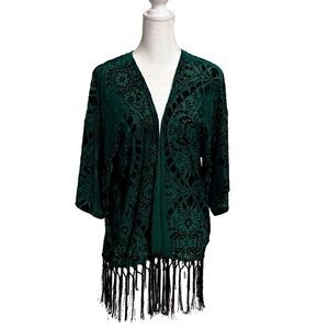 La Hearts Emerald Green Shawl (Sz One Size)